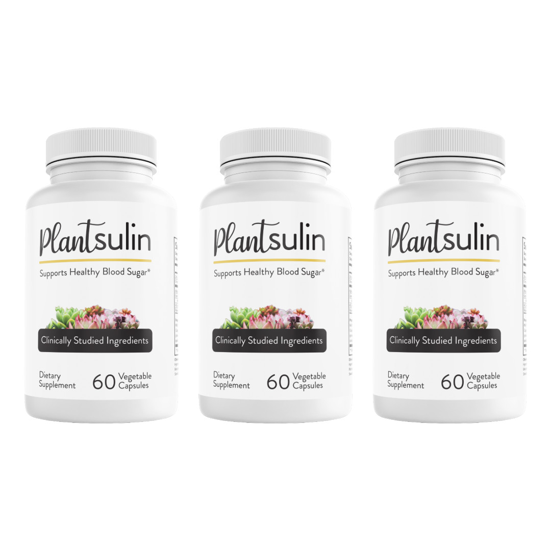 Plantsulin Blood Sugar Support Dietary Supplement 60 Capsules (Bundle of 3)