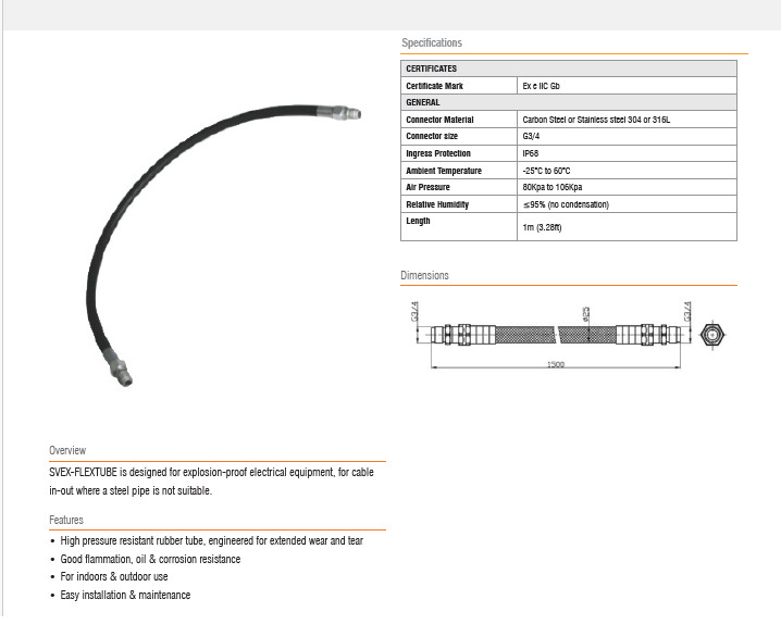 1 Meter Explosion-Proof Camera Flexible Conduit Tube