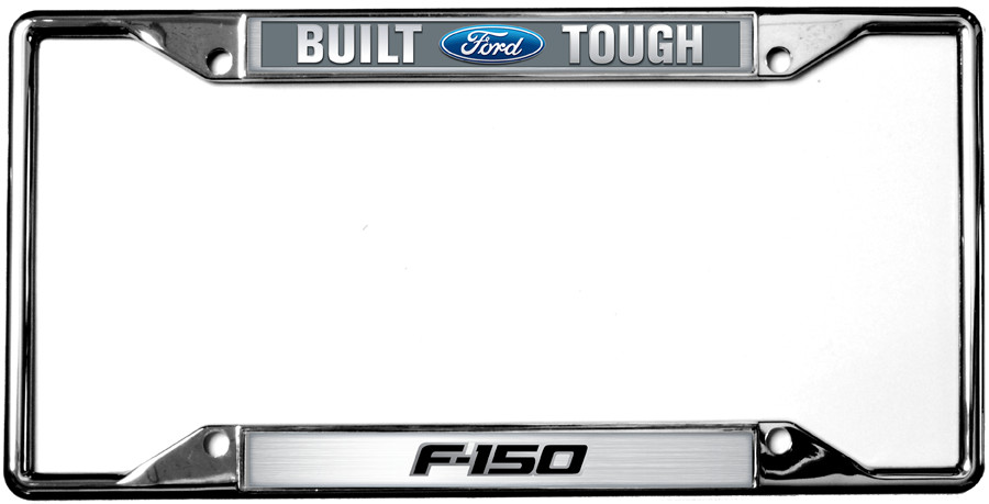 Ford F150 2009 Built Ford Tough Chrome License Plate Frame Official Licensed