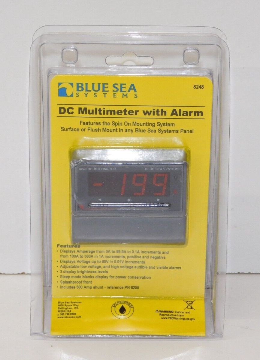 New Blue Sea 8248 DC Digital Multimeter Alarm Display Multi Function Marine Boat