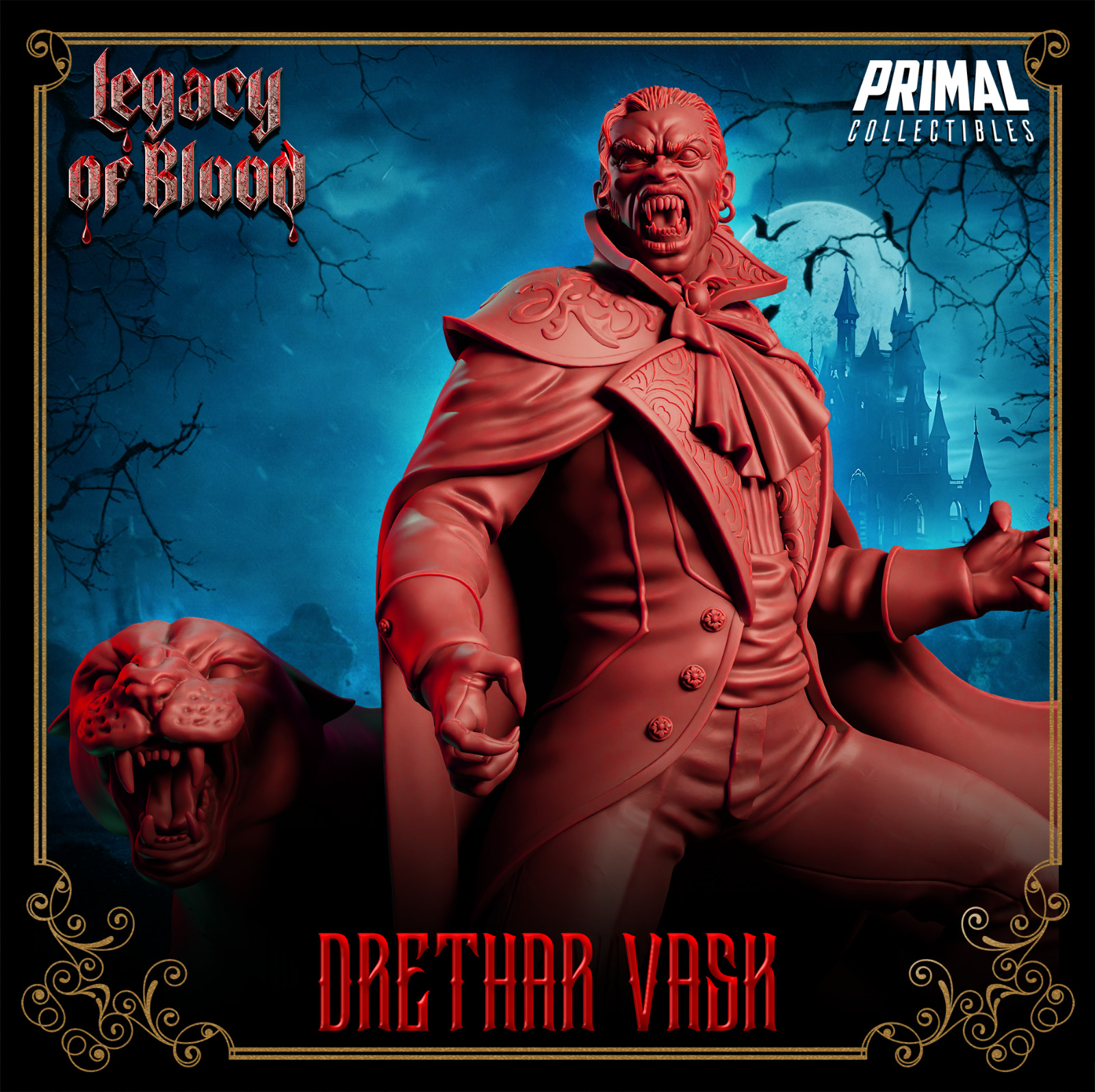 Baron Drethar Vask-Legacy of Blood-3D Printed Resin RPG/Tabletop Game Miniature