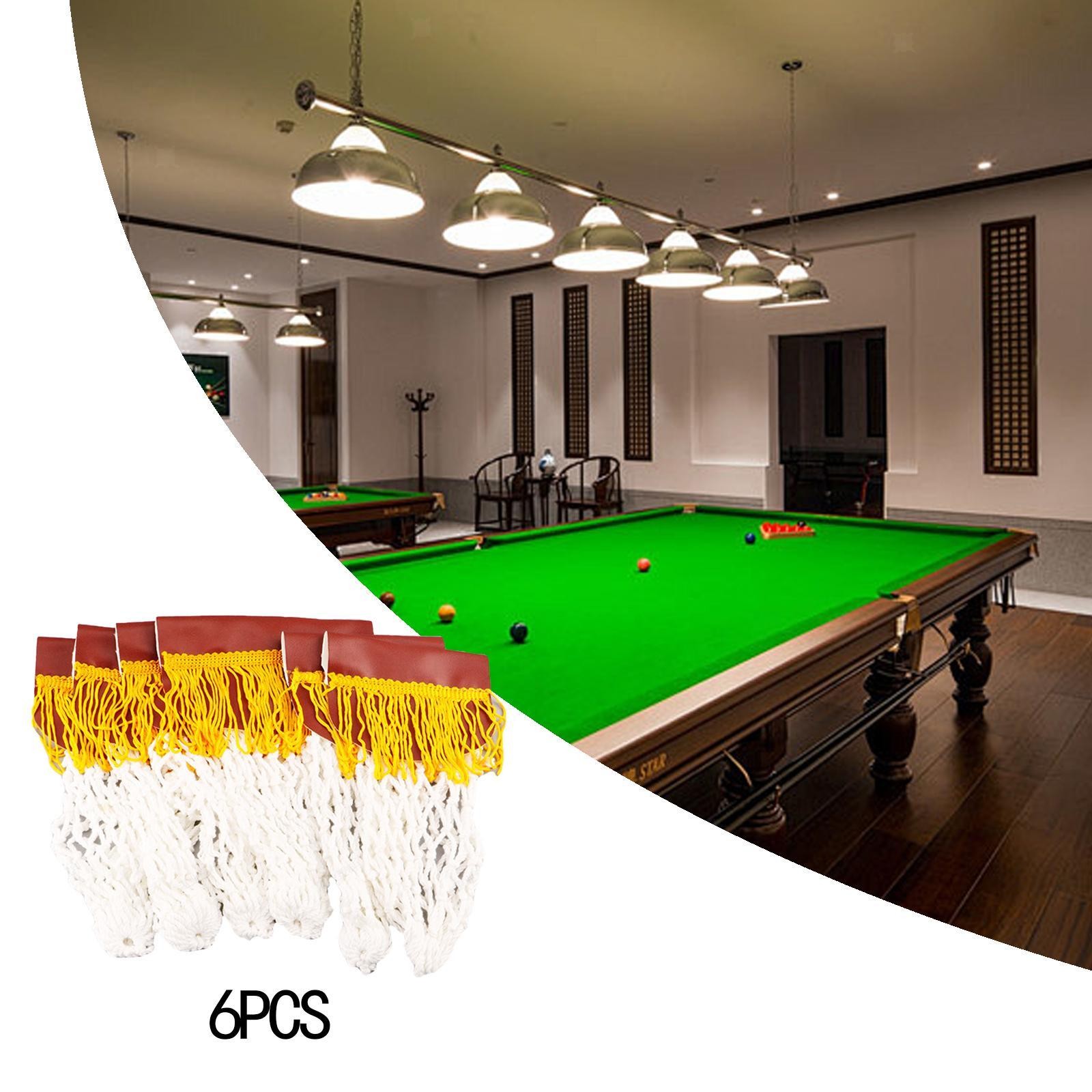 6x Billiards Net Pockets Drop Bag