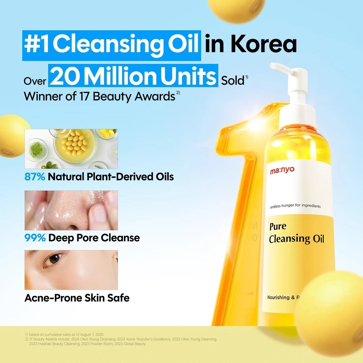 ma:nyo Pure Cleansing Oil 200ml Pore Care 6.7oz New in Original Sealed Packaging