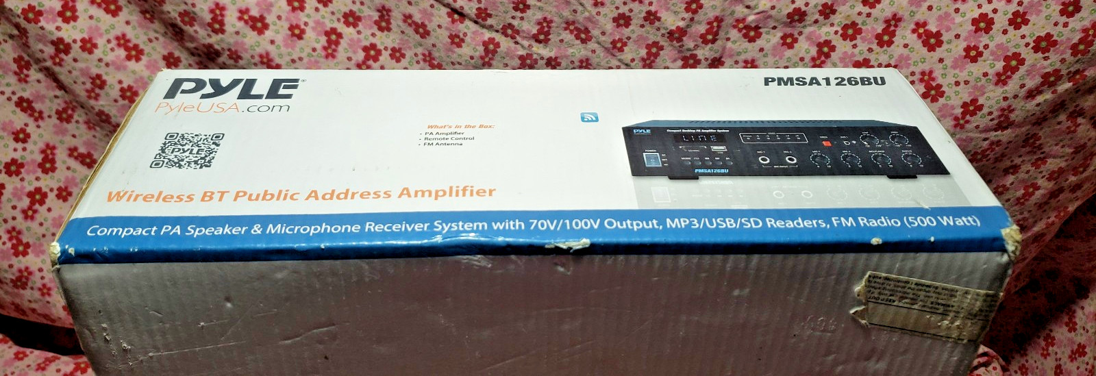 Pyle Wireless Bluetooth Public Address Amplifier Receiver System 500W PMSA126BU