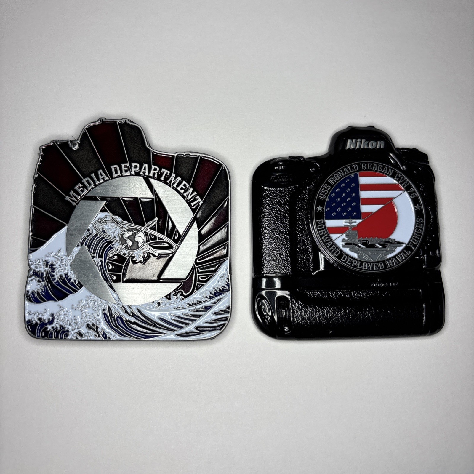 USS Ronald Reagan CVN 76 Forward Deployed Challenge Coin Naval Media Department