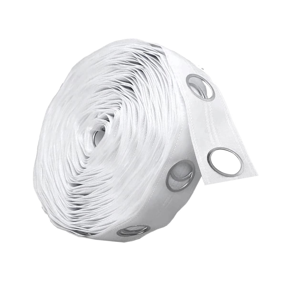 Curtain Heading Tape with Plastic Grommets 10.9 Yards White Curtain Cloth Tap...