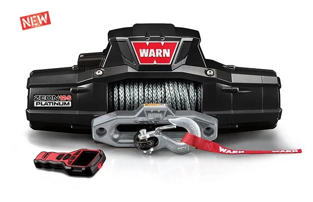 Warn Zeon Platinum Winch (95960) Synthetic Rope Wireless Remote Control