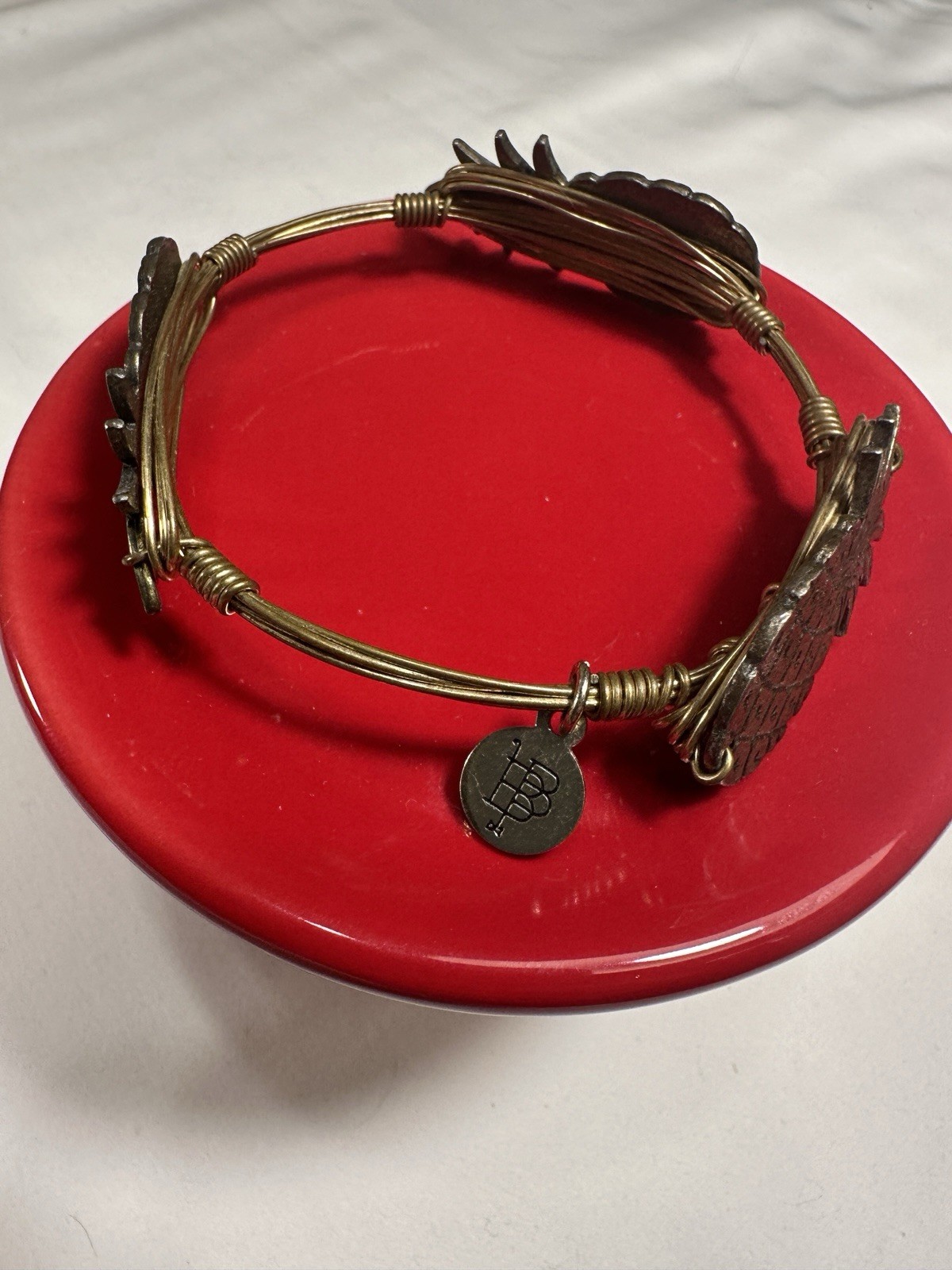 BOURBON AND BOWETIES 3 PEWTER Pineapple WIRE BRACELET Stackable Tropical