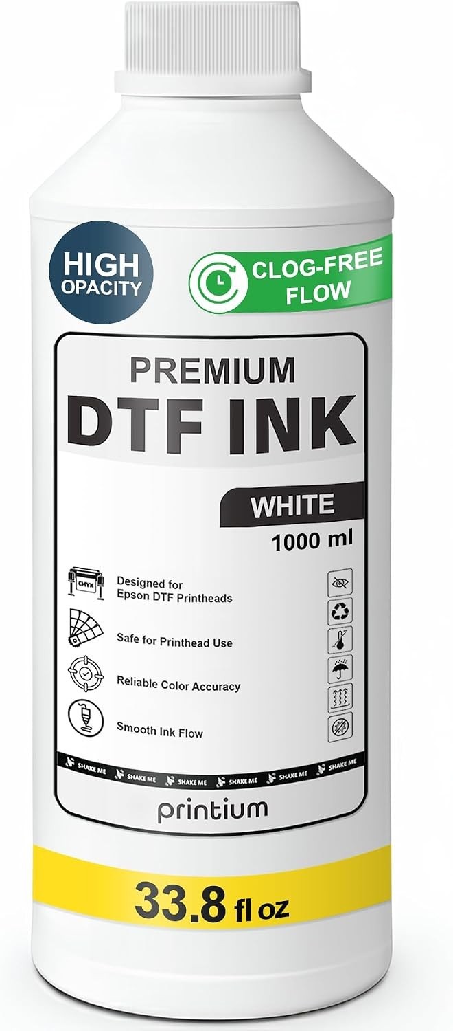 White DTF Ink 1000ml | Compatible with Various Printheads
