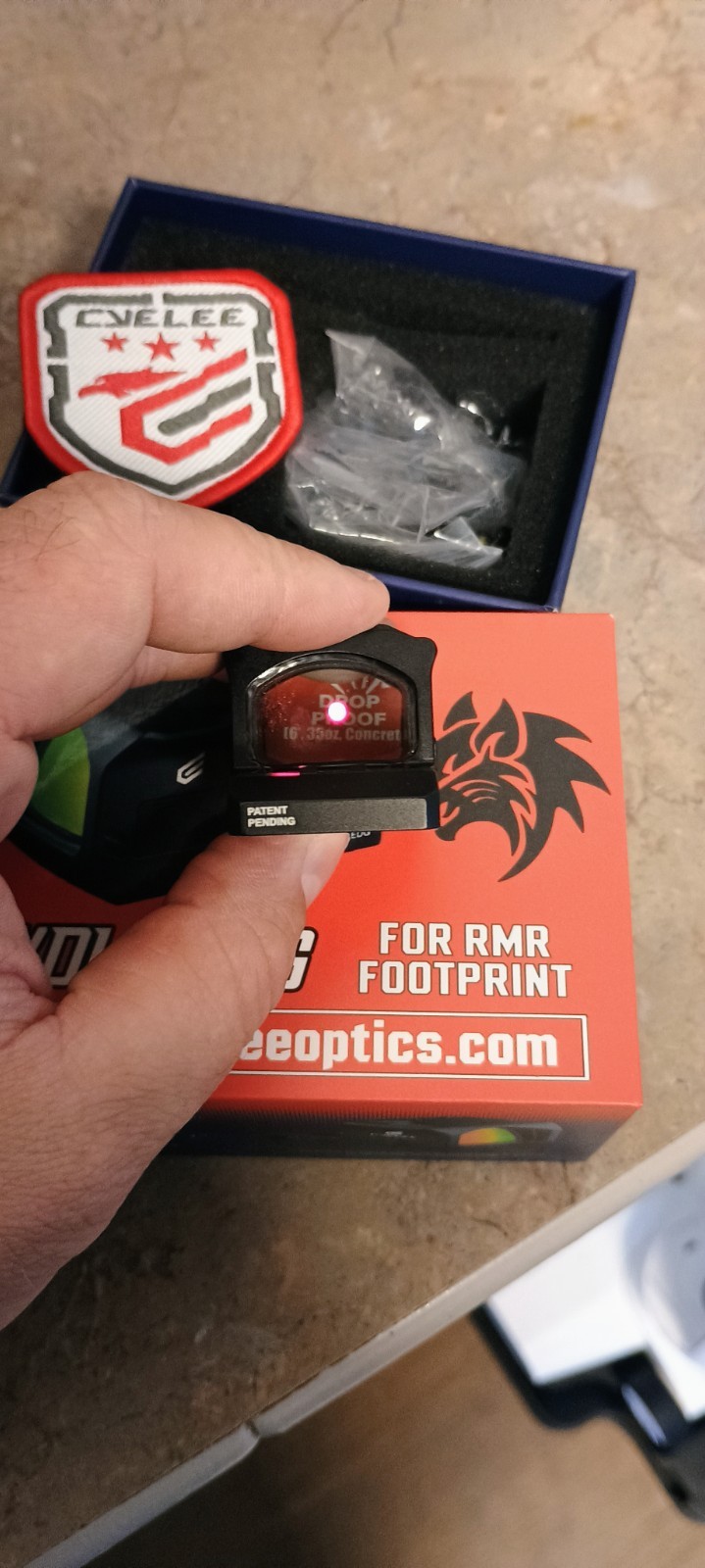 Cyelee Optics Wolf EDG Enclosed Red Dot Sight, 3 MOA, RMR/407C/507C Footprint