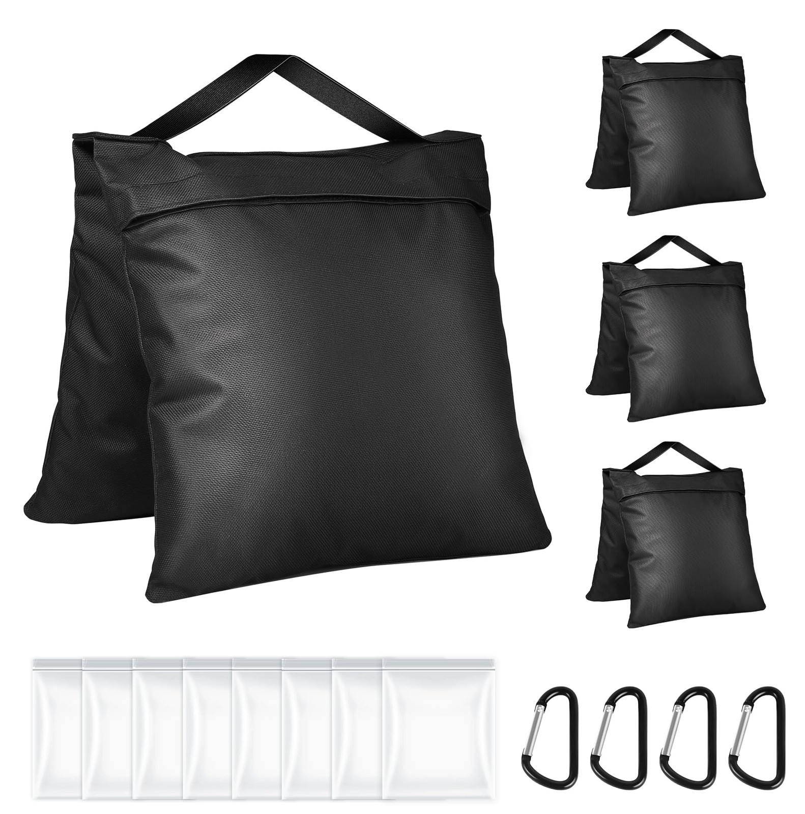 Evekea Sandbags Weight Bags for Photo Studio Photography Video 4 PCS, Black