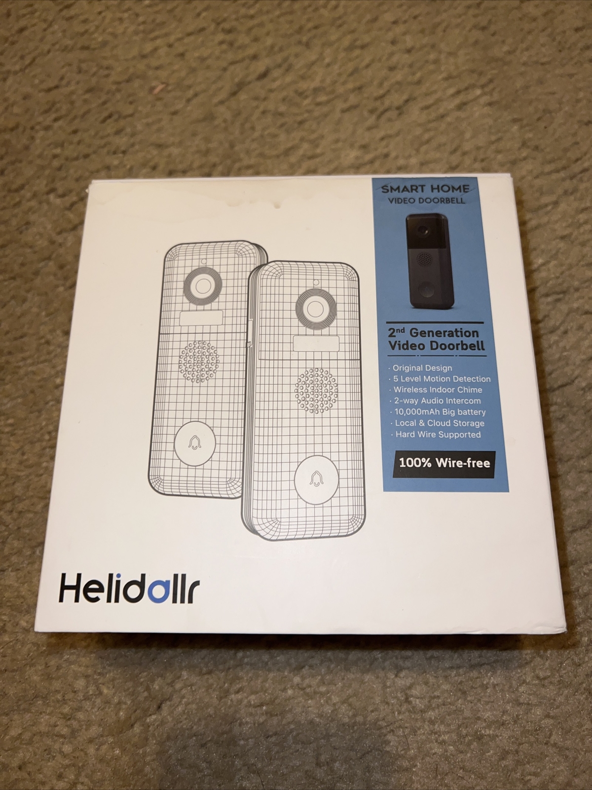 helidallr smart home video doorbell Wire Free