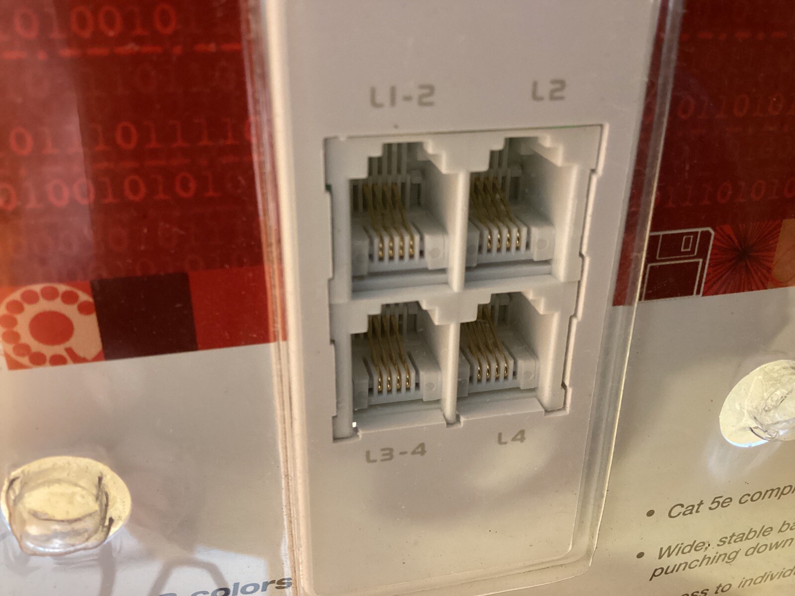 Phone Multiport Wall Connection With Optional Video / Tv Coax Addition White