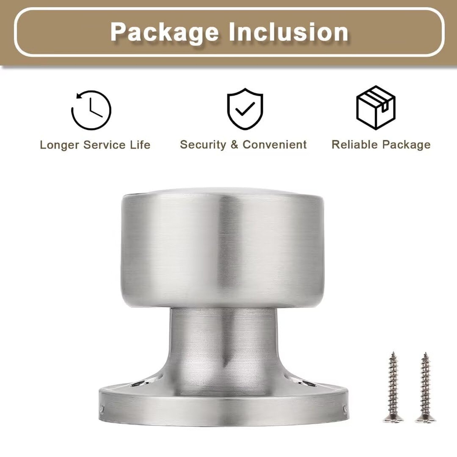 One Sided Dummy Door Knobs Interior for Bifold Doors 2 Pack, Modern Dummy Doo...