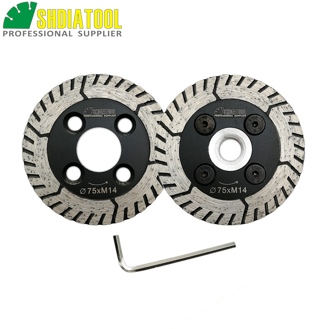 2pcs Diamond Dual Saw Blades Grind Sharpen Granite Marble Concrete Cutting Discs