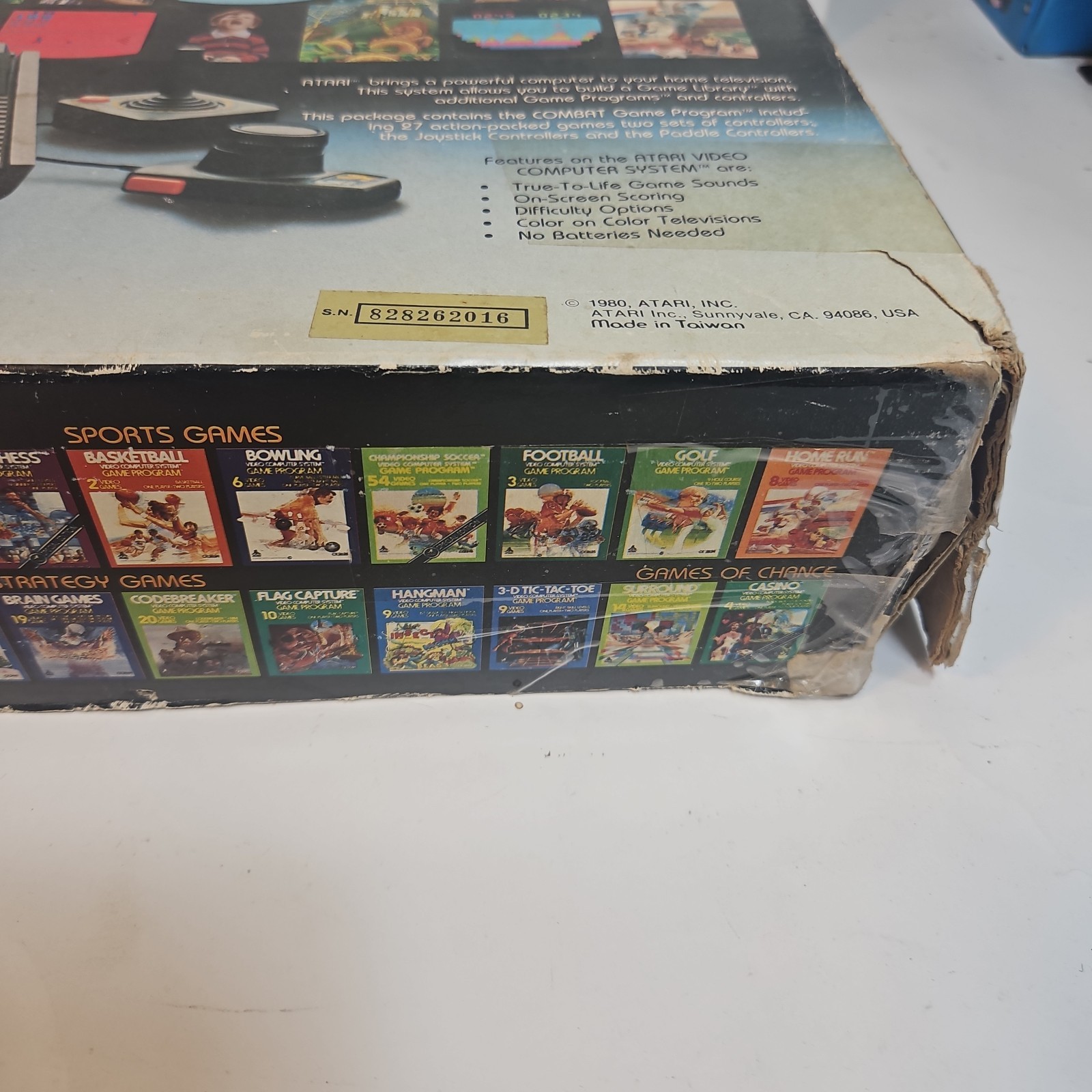 Atari 2600 Console, two sticks, two paddles. With Box. UNTESTED. Model CX-2600A