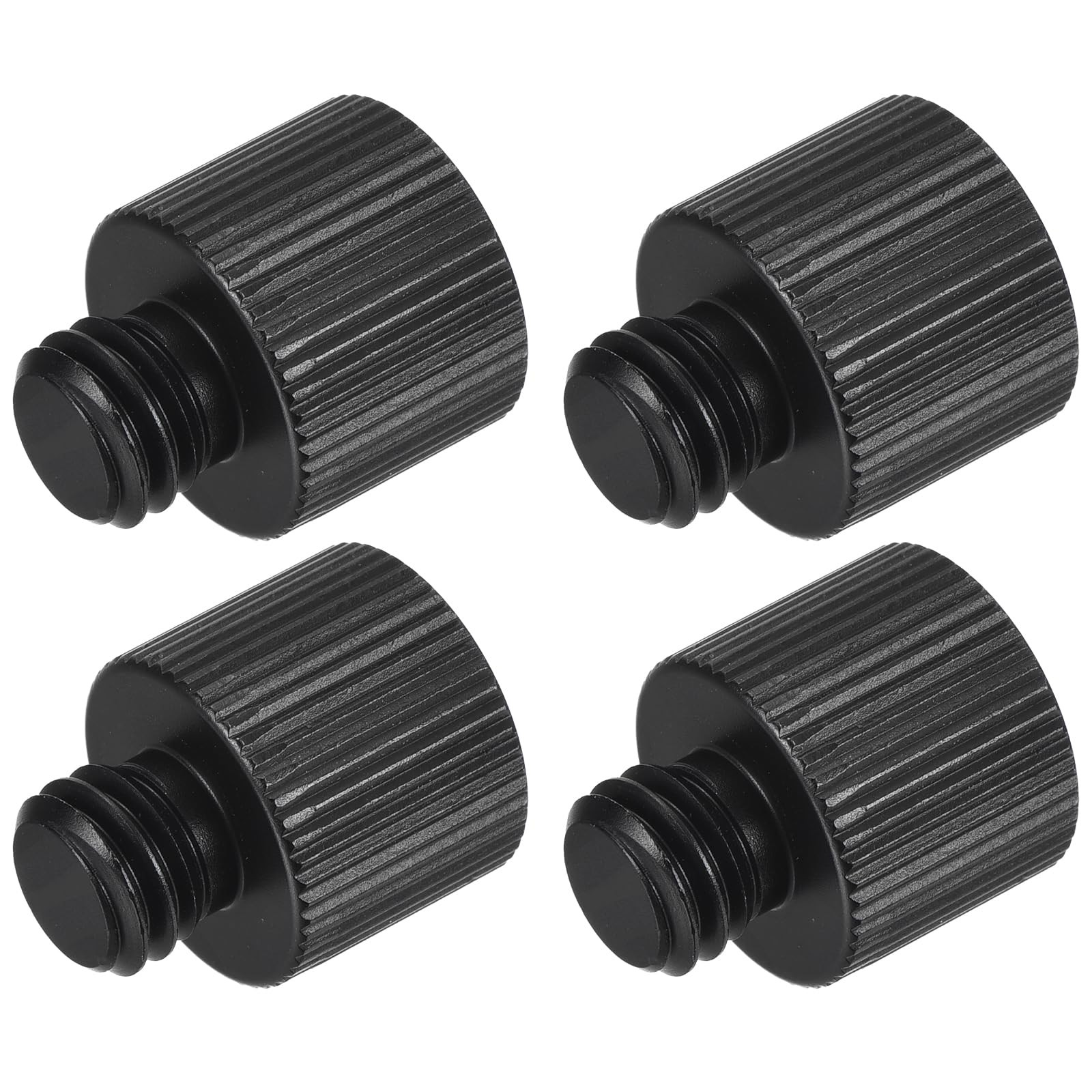 4 PCS Mic Stand Adapter 3/816 Male To 1/420 Female Camera Screw Black