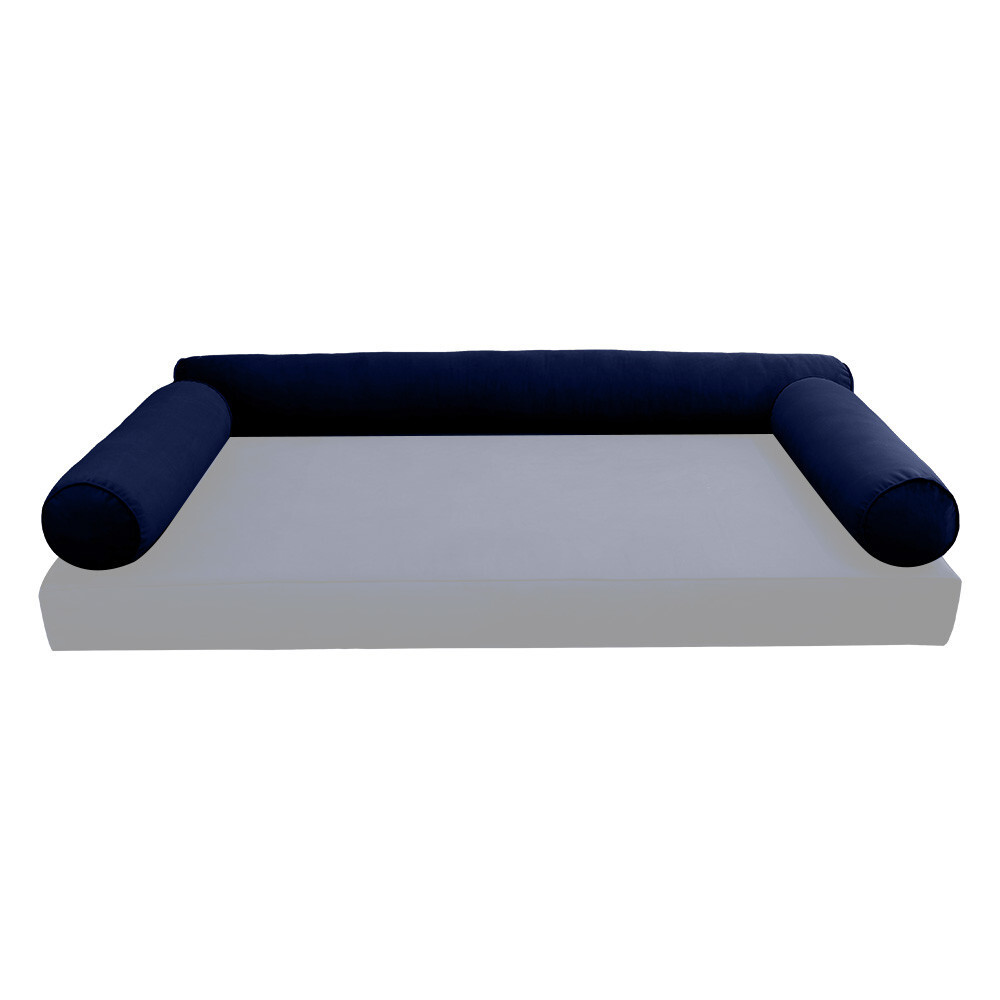 STYLE V6 Full Velvet Pipe Trim Indoor Daybed Bolster Pillow |COVER ONLY| AD373