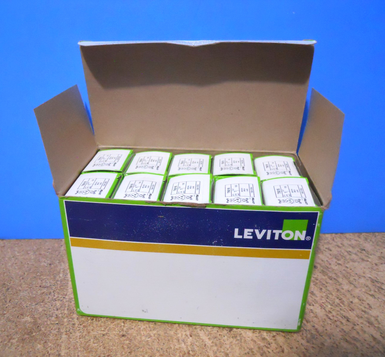 Leviton T5015 15A 125V Tamper Resistant Single Receptacle Outlet Brown 10 Pack
