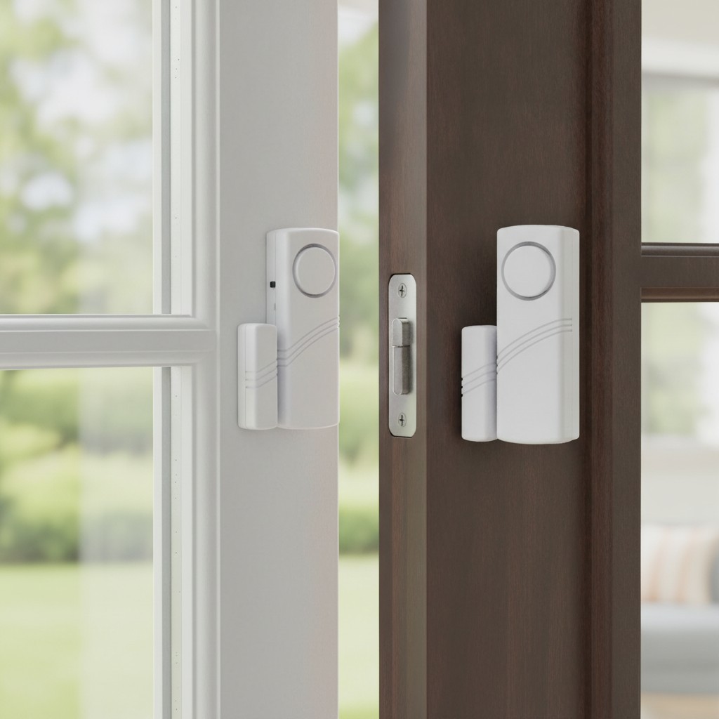 2 Pack Contact Sensor Alarm System - Long-Lasting Battery for Home Security