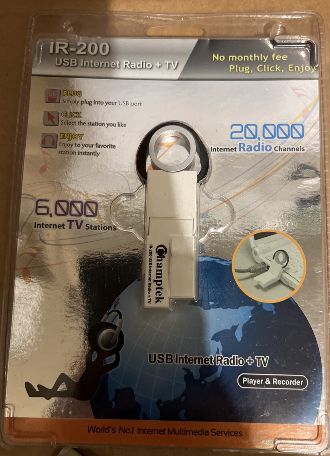 NEW USB WORLDWIDE Internet Radio + TV. Access up too 20,000 Radio & 6000 TV