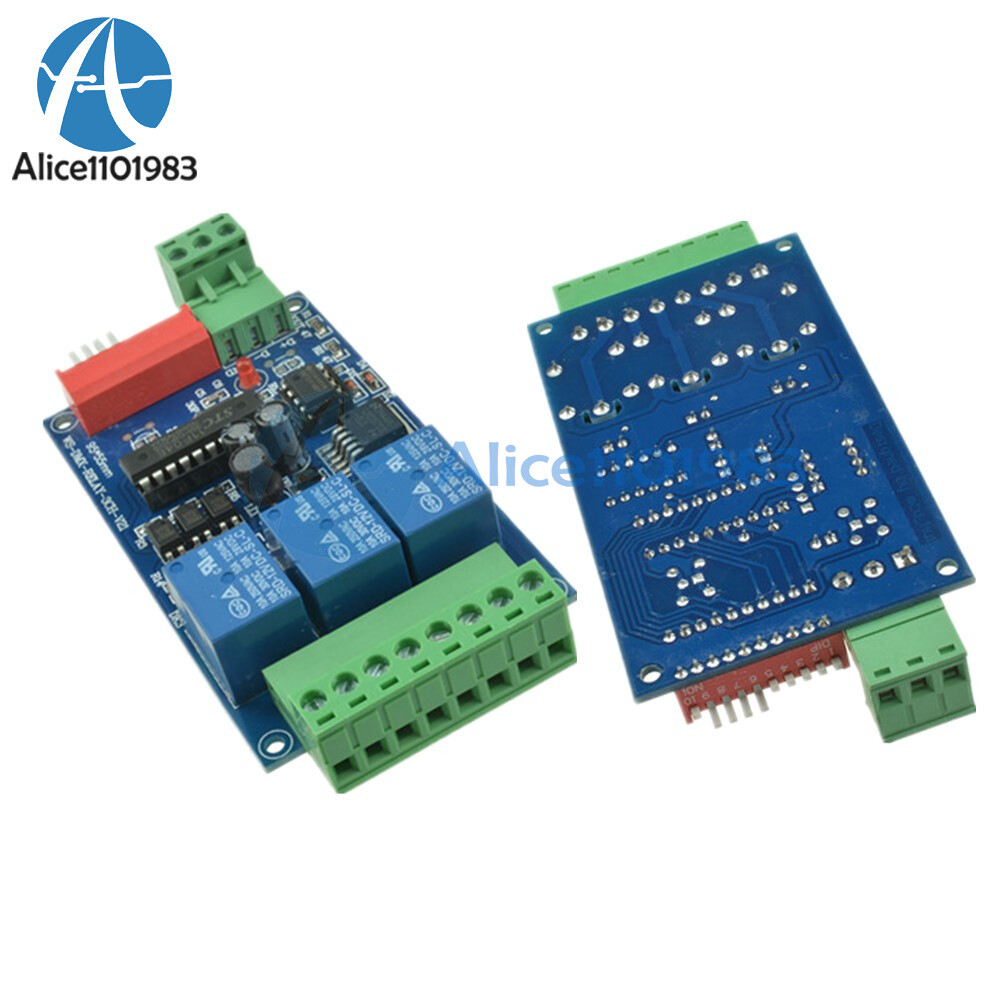 2PCS DMX512 5A 3-Channel Controlled Relay Switch Converter DMX Dimmer Relay