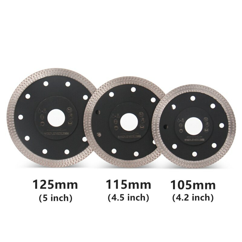 4-5'' Porcelain Tile Turbo Thin Diamond Dry Cutting Disc Grinder Wheel Saw Blade