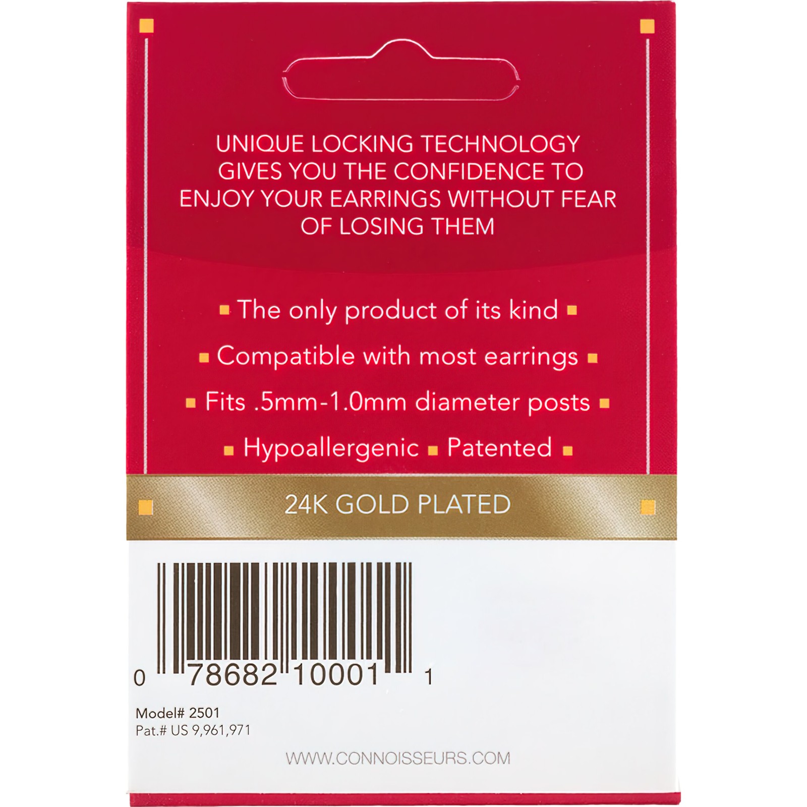 Locking Earring Backs 2 Pairs Silver and 2 Pairs Gold