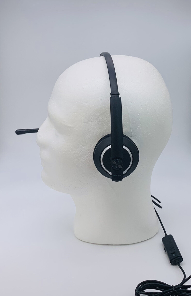 Awatrue Computer Headset EH05 with Microphone Wired 3.5mm Jack Black - Open Box