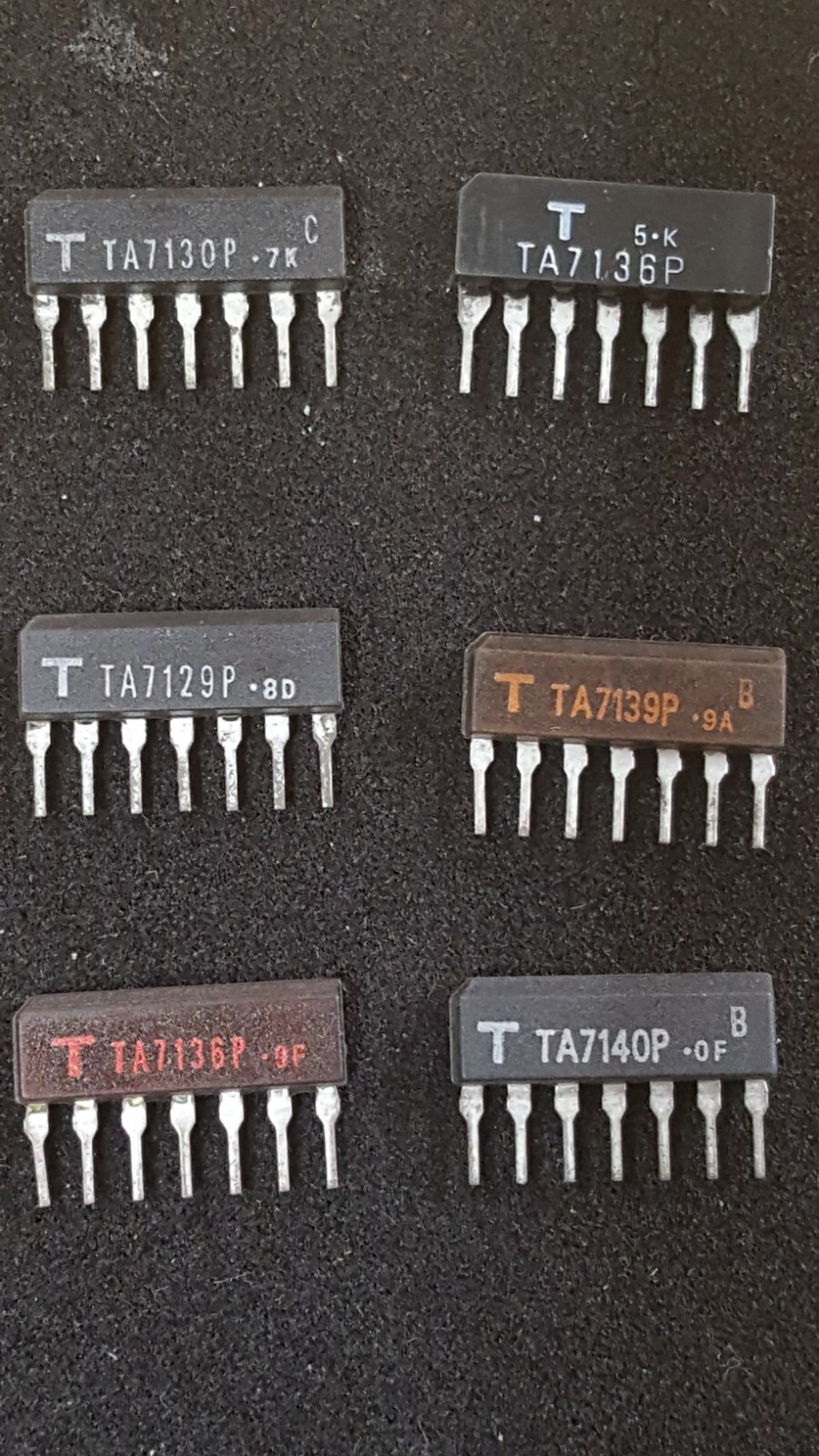 Toshiba TA7130P, TA7129P, TA7136P, TA7139P, TA7140P, TA7136AP bought from Onkyo