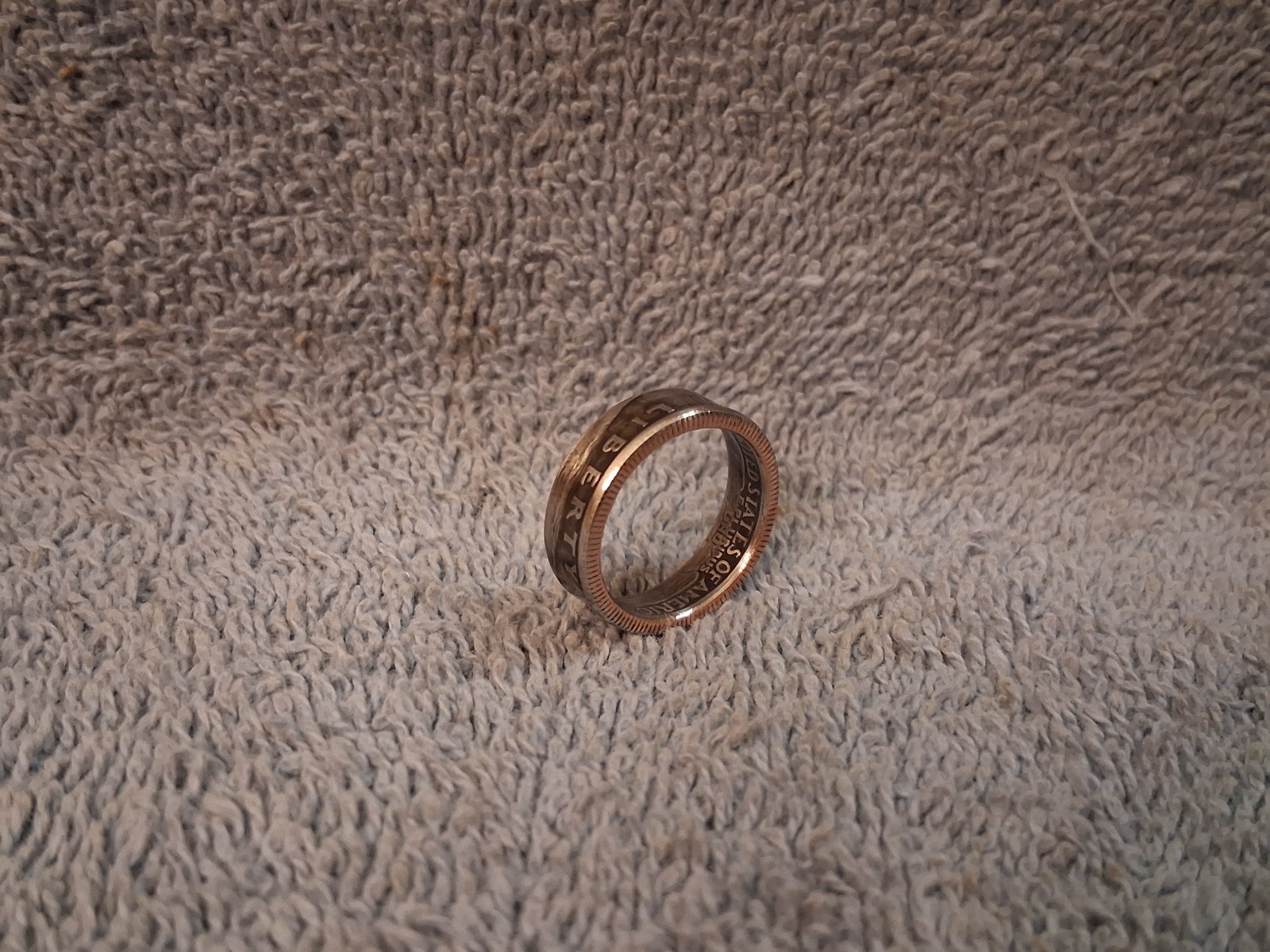 1993 Washington Quarters, coin ring, size 7