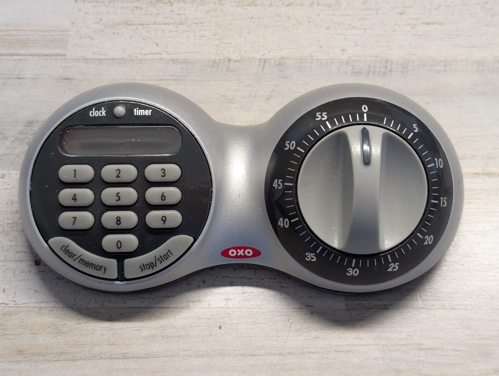OXO Good Grips Digital Kitchen Timer & Mechanical Dial Combo Battery Operated