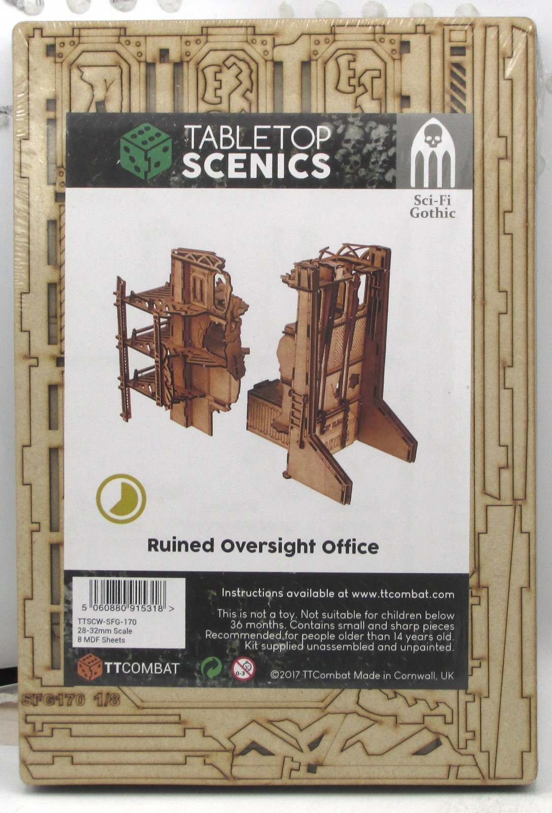 TTCombat TTSCW-SFG-170 Ruined Oversight Office (Sci-Fi Gothic) Ruins Terrain Kit