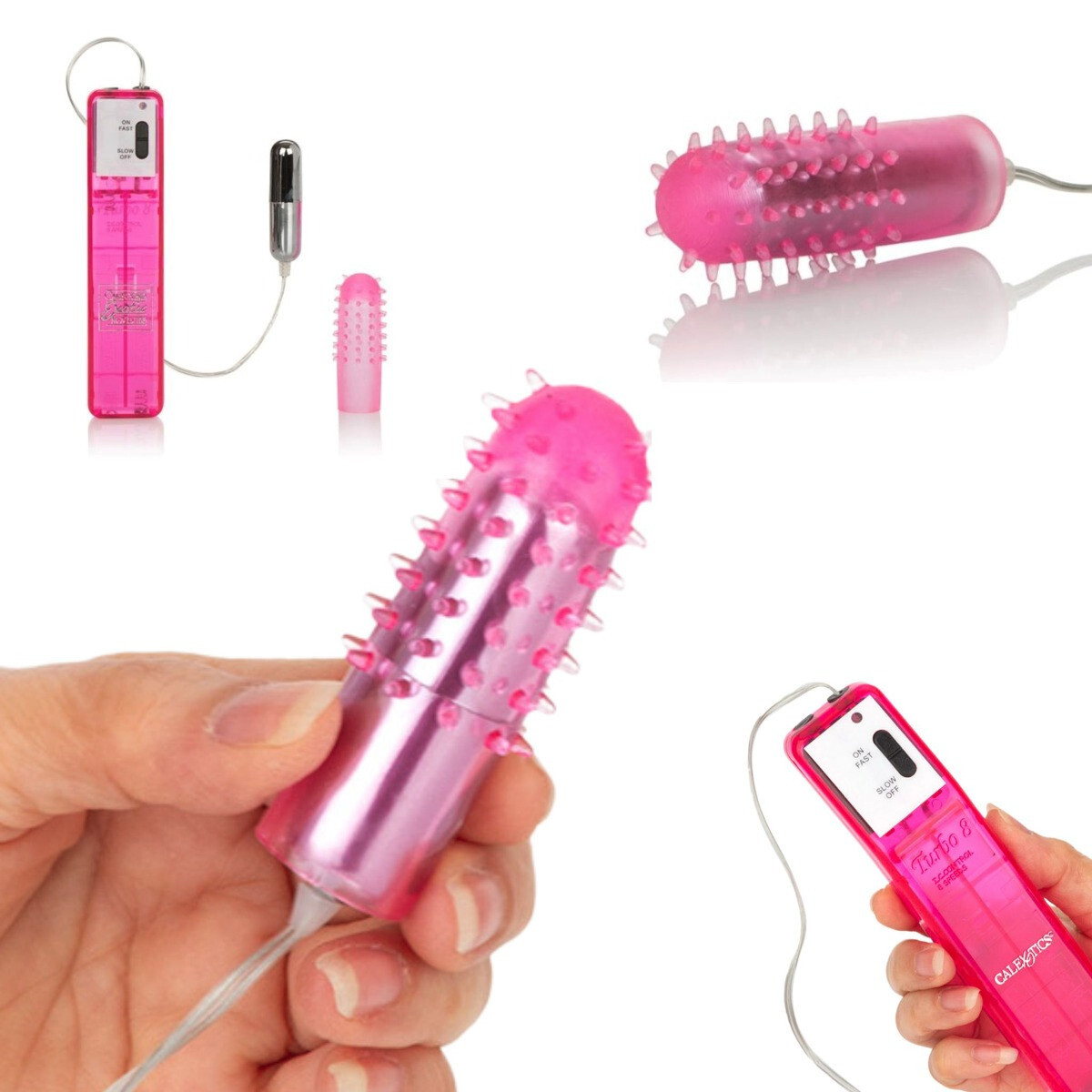 Turbo 8 Accelerator Single Bullet Vibrator Clit Vibe w/ Sleeve Foreplay Sex Toy