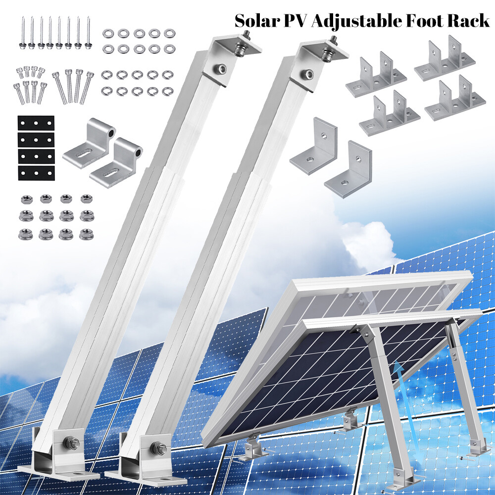 Solar Panel Tilt Mount Brackets Adjustable Ground Roof Mounting System Solar Kit
