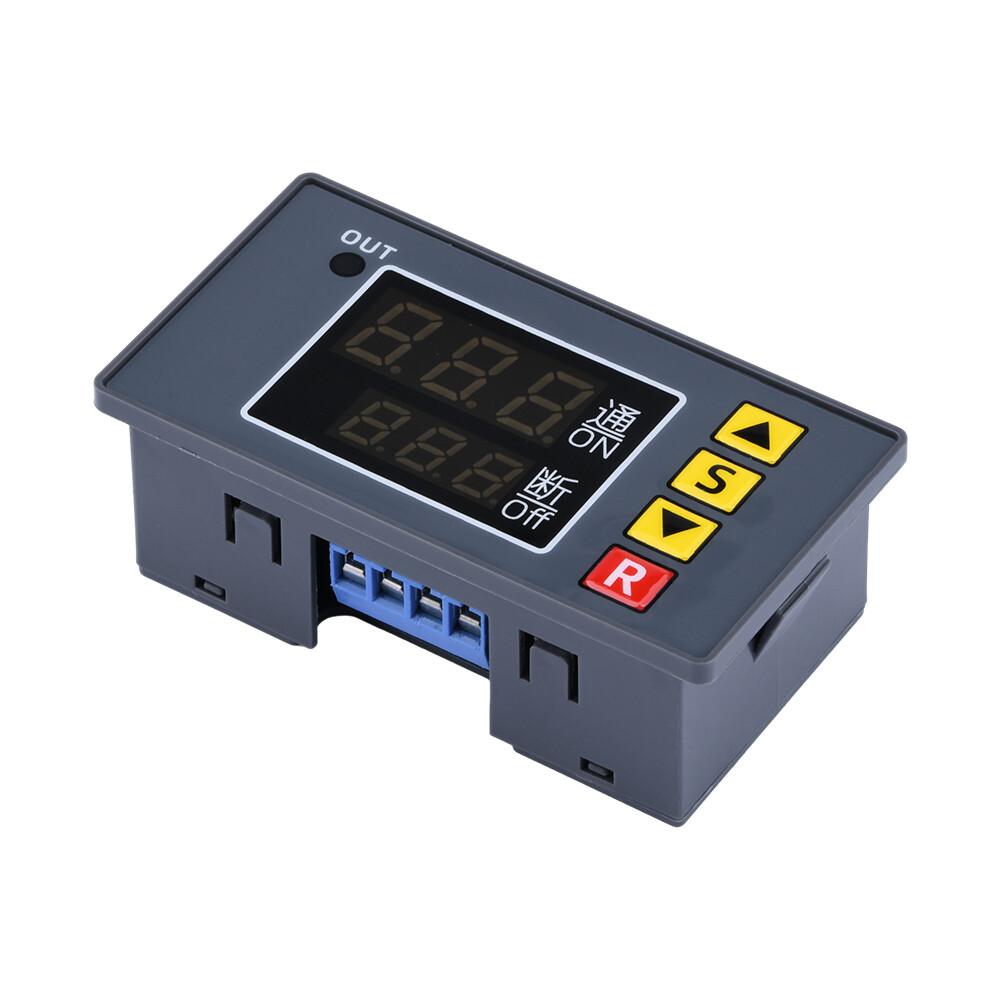DC 12V Digital LED Dual Display Cycle Timing Delay Timer Relay Module 0-999 Hour
