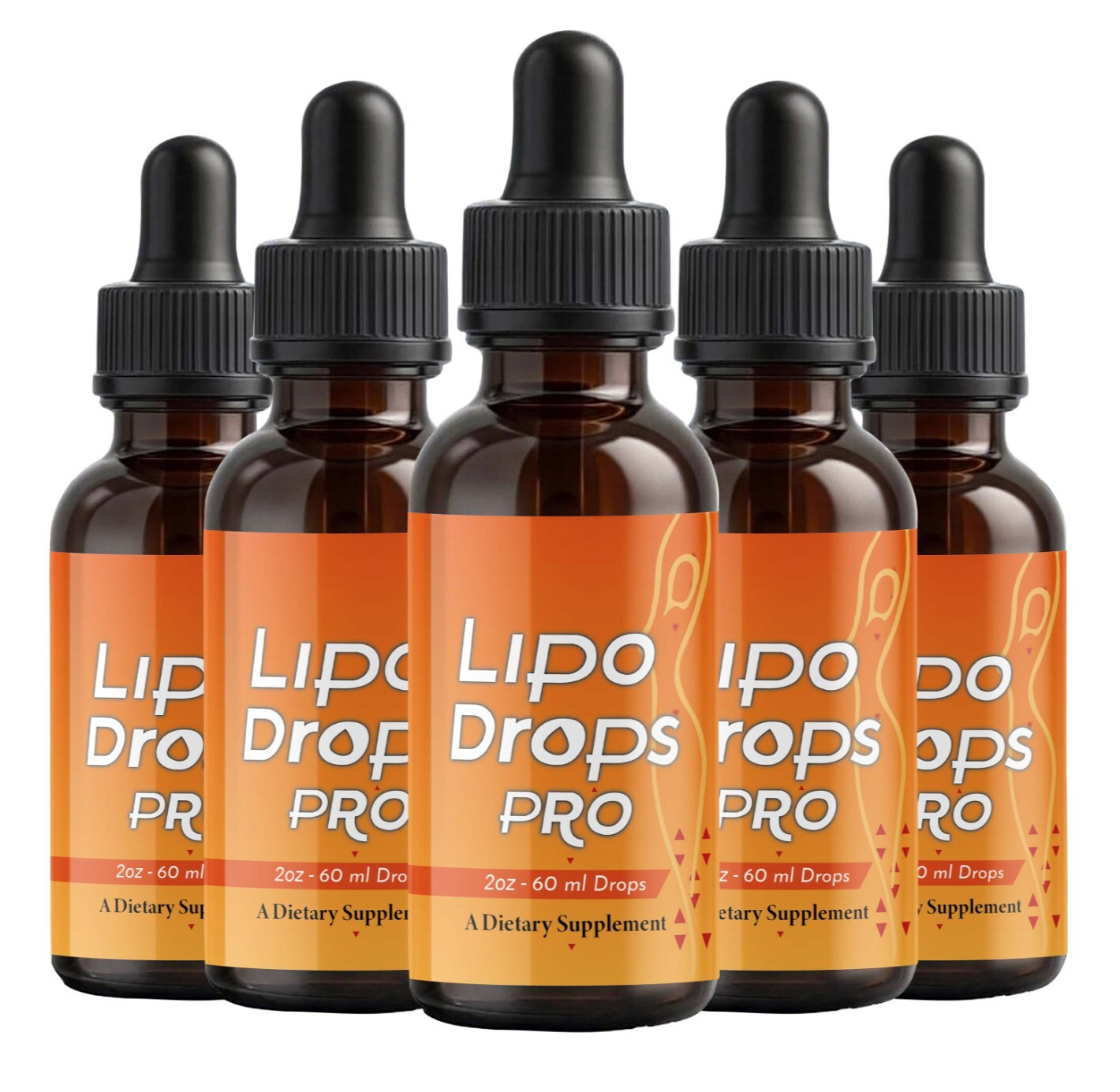 (5 Pack) Lipo Drops Pro Health Management, LipoDropsPro Advanced Support