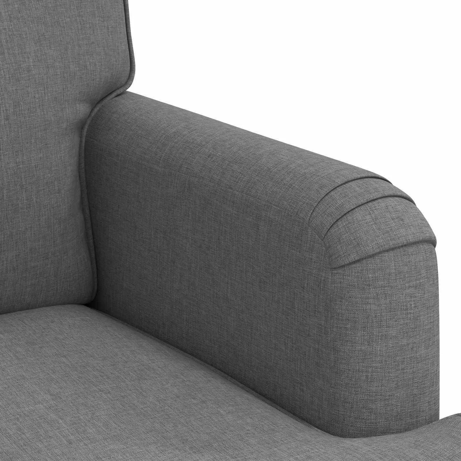 Sofa Set 2 pcs Dark Grey 144 x 80 x 85 cm Fabric