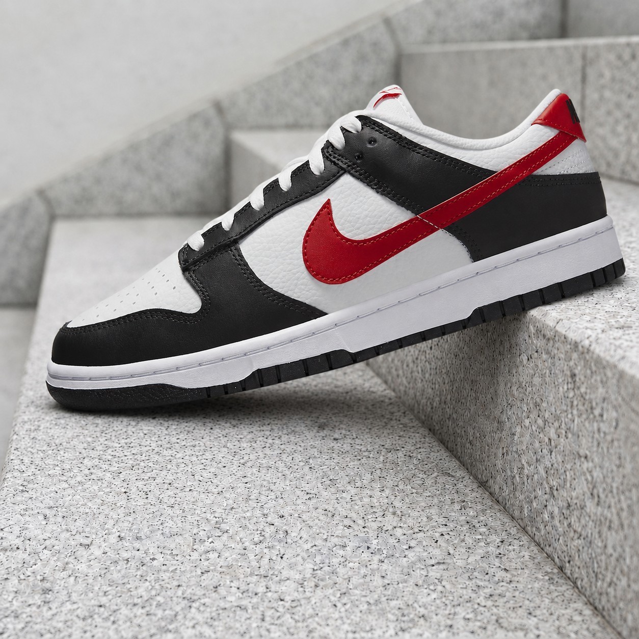 Nike Dunk Low Retro Red Swoosh Panda FB3354-001 Mens New