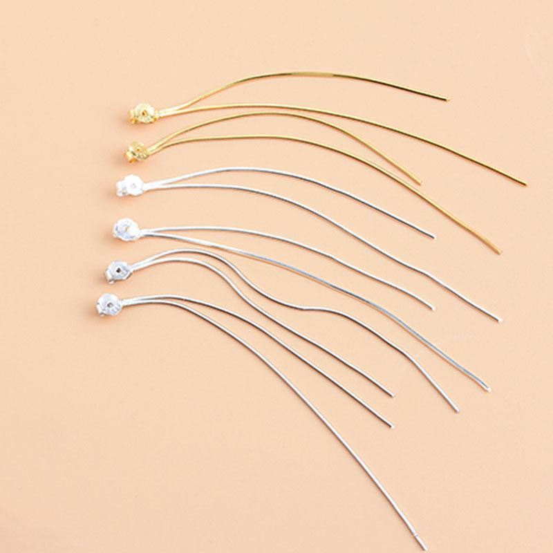 1 Pair Solid Silver Tassel Earrings Back, S925 Ready to Use Earrings Supply YXY