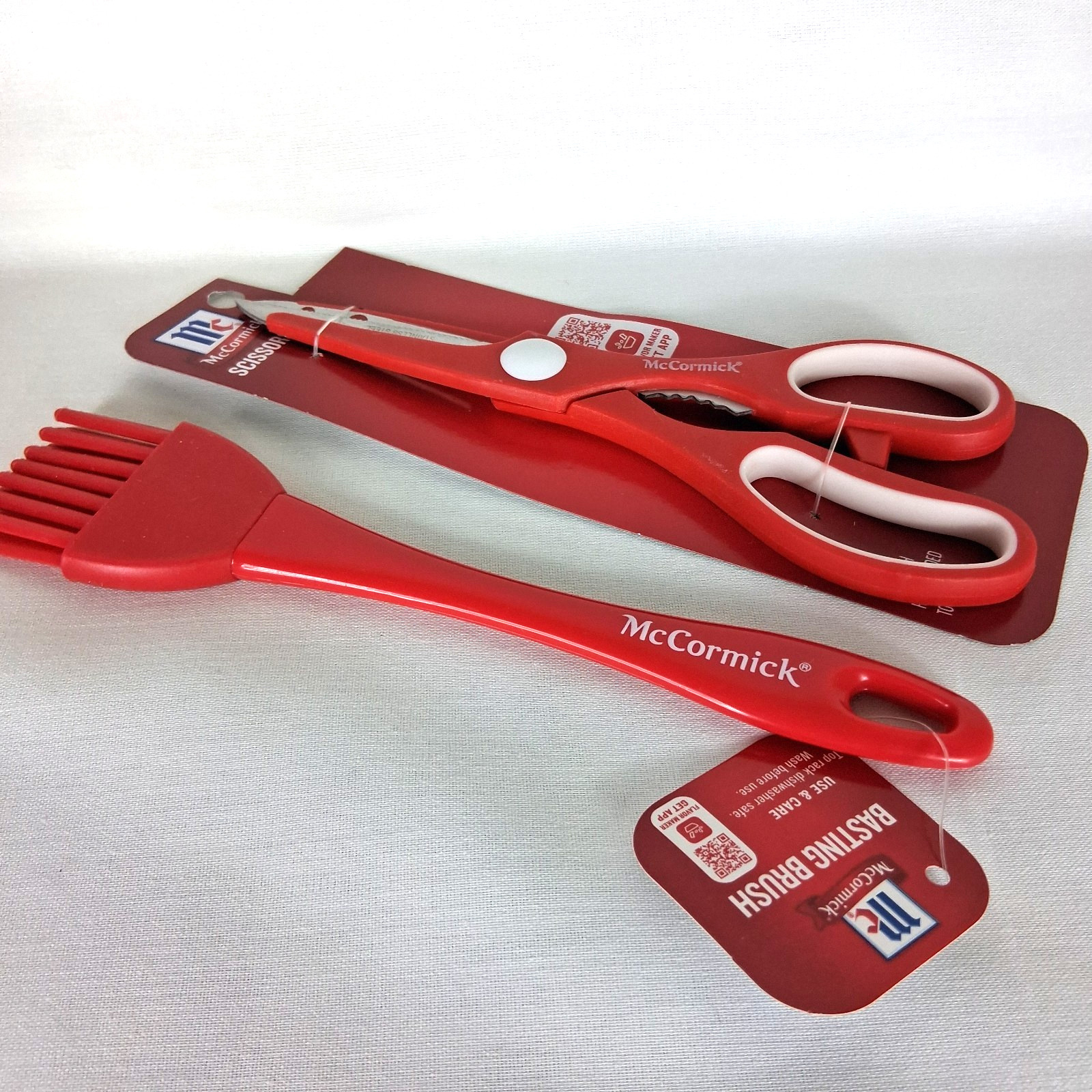 Mc Cormick  Essentials 8-1/2" Kitchen Scissors Stainless Steel + Basting Brush