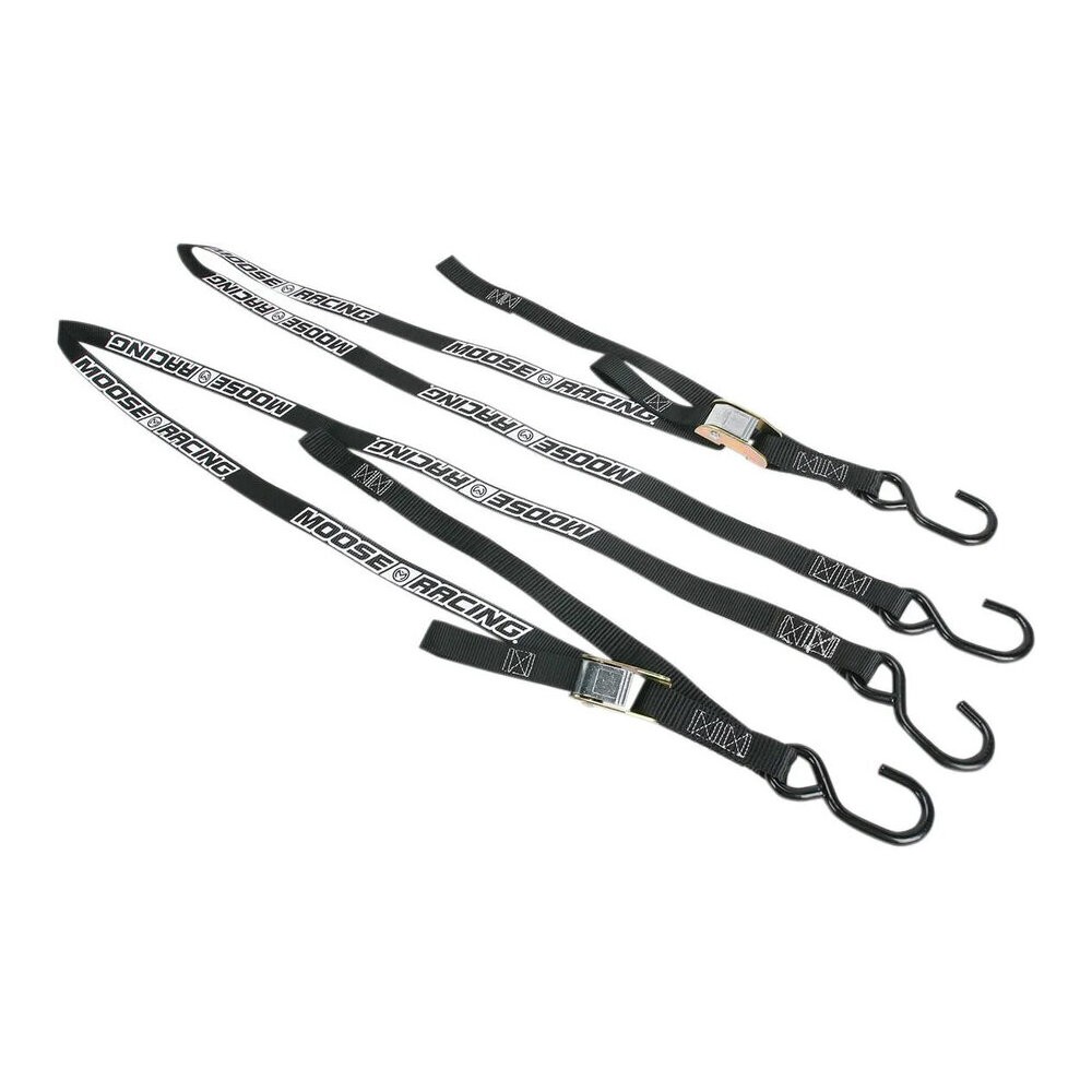 Moose Racing Sturdy Tie Down Straps TIE DOWN W/SOFTTIE BLACK