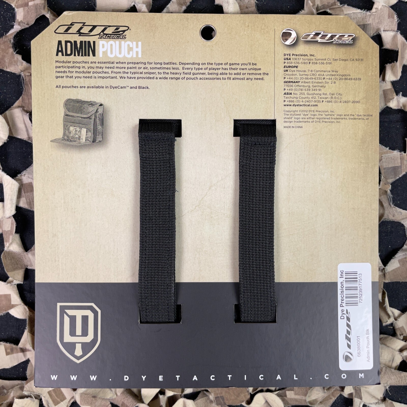 NEW 2013 Dye Tactical Admin Pouch - Black