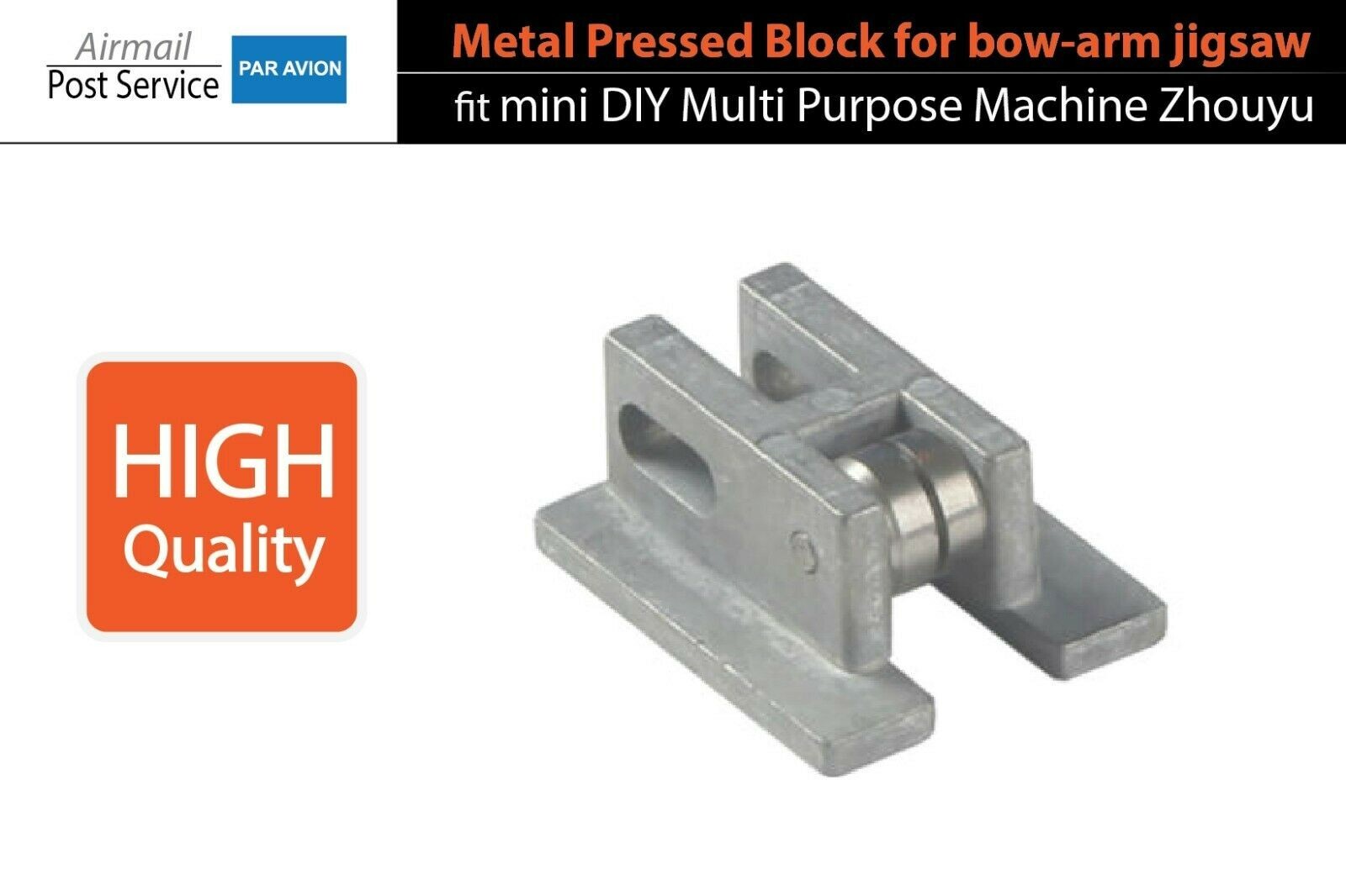 Metal Pressed Block bow-arm jigsaw for mini DIY Multi Machine Zhouyu B001-2