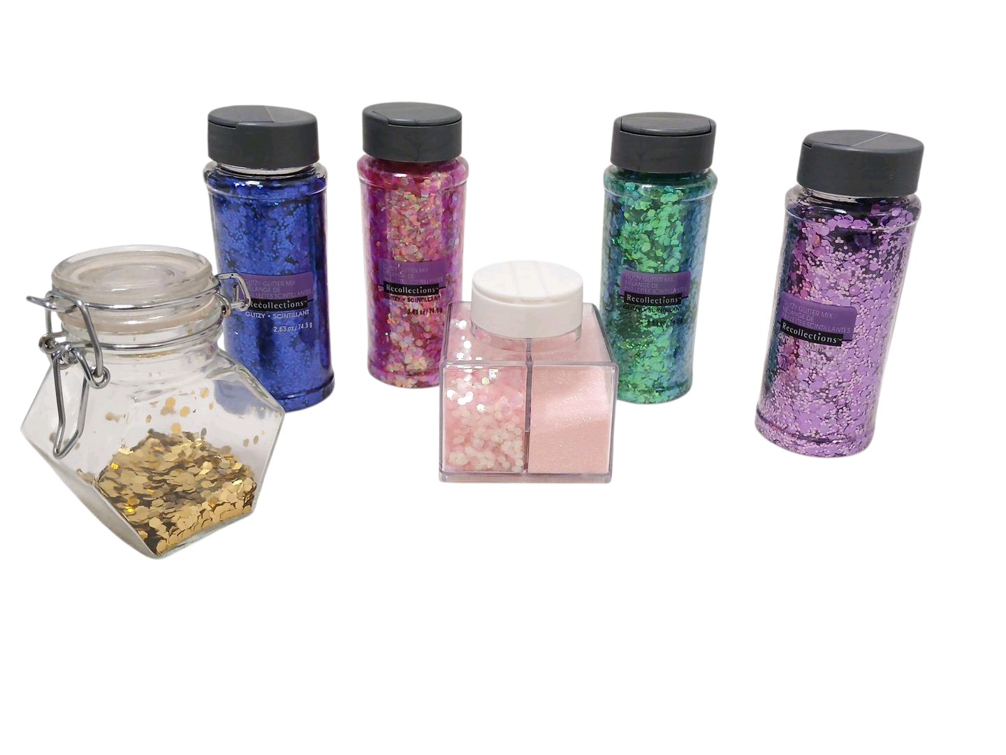 6 Chunky Craft Glitter Bottle 2.6oz Glitter Powder for Resin Tumblers Crafts DYI