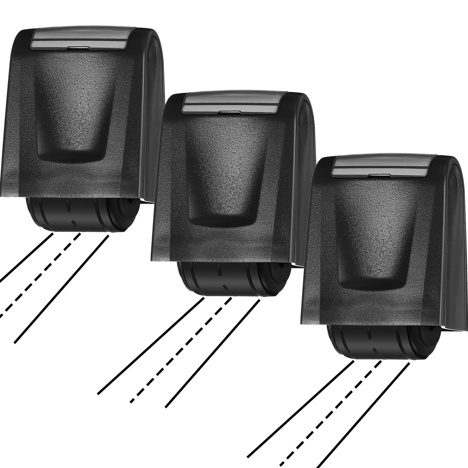 Teling 3 Pcs Dashed Handwriting Line Practice Roller Stamp Self Inking Line R...