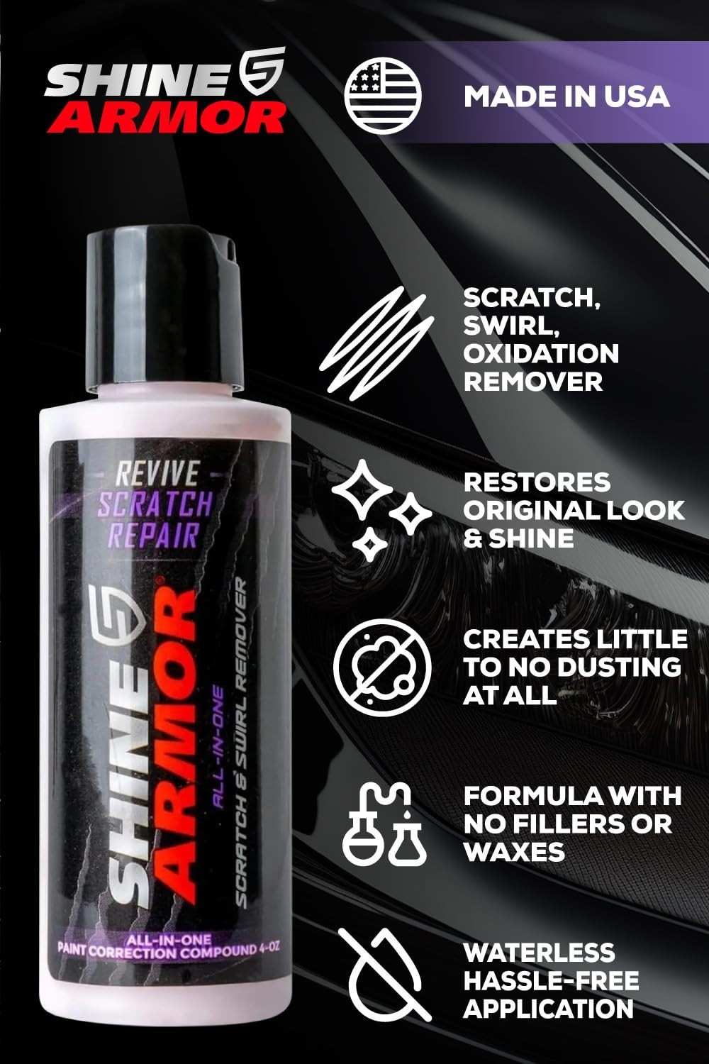 Car Scratch Remover for Vehicles - Scuff Removal and Buffer Compound for Repair