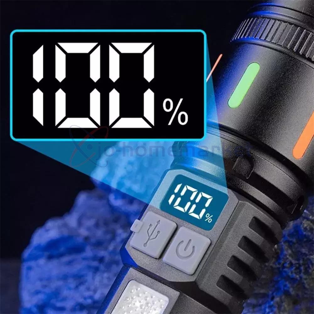 2PC 99000000 Lumens Super Bright LED Tactical Flashlight Rechargeable Work Light