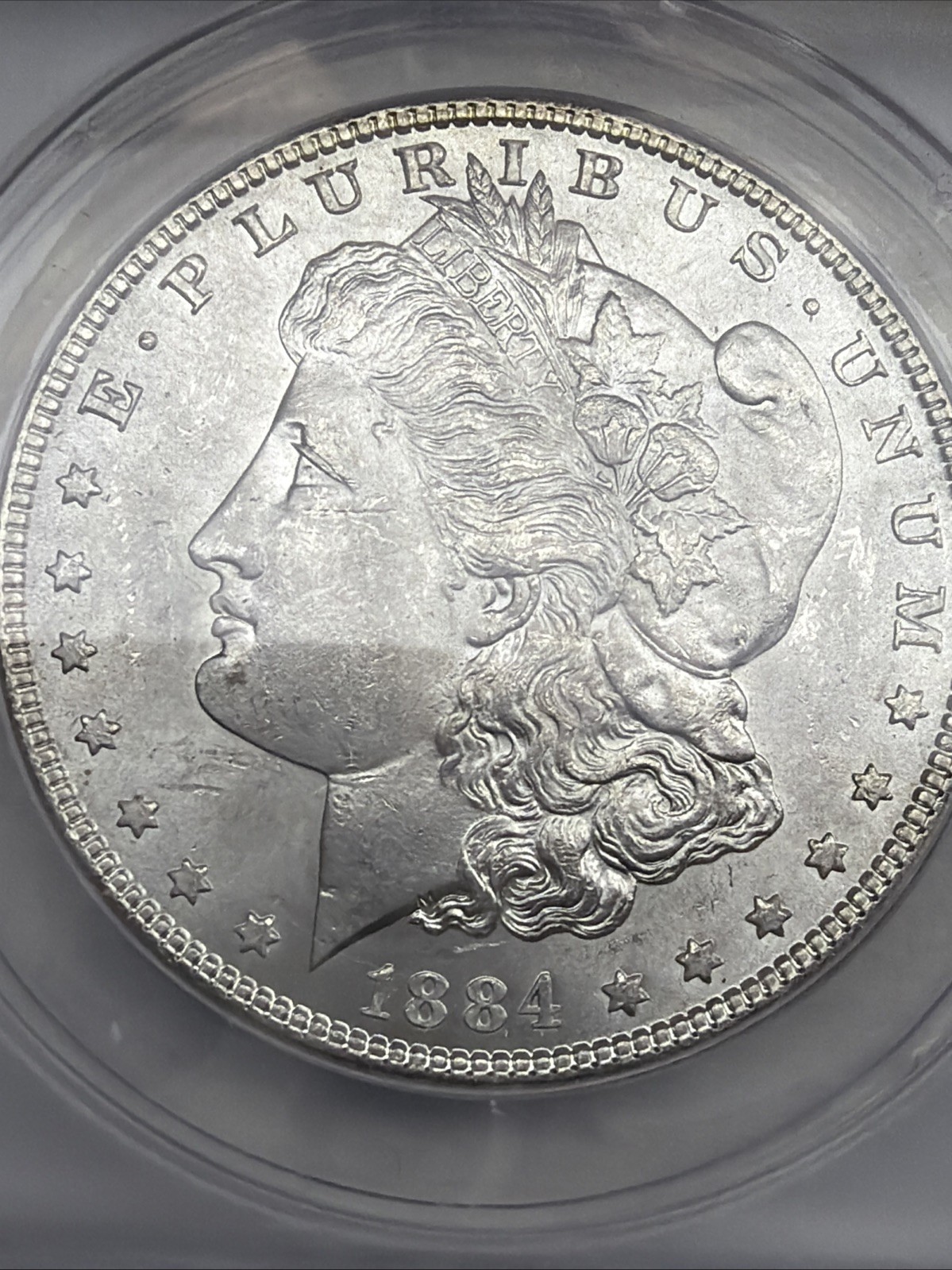1884 Morgan Silver Dollar ANACS MS63 90% Silver