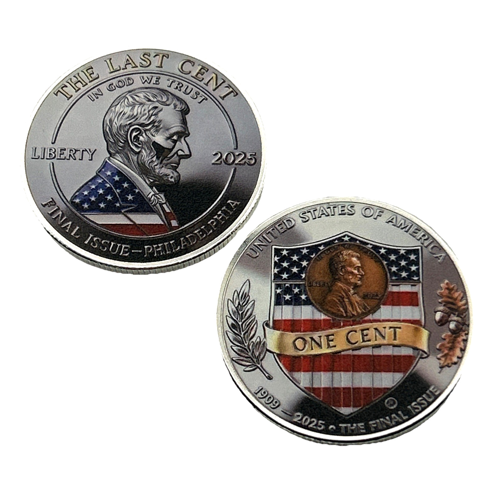 The Last Cent Tribute RIP *Final Issue* (2D Flat) Challenge Coin Medal